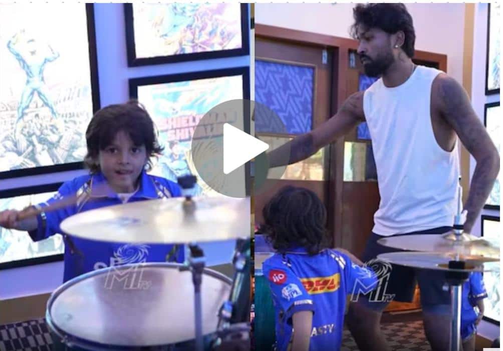 [Watch] Hardik Pandya Has Fun Time Out With 'Cute' Son Agastya Ahead Of RR Clash